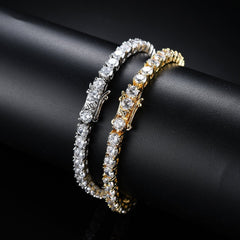 Tennis Chain Copper Zircon Single Row Hip Hop Bracelet - Priceless Collect LLC