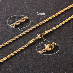 Twisted Rope Figaro Necklaces - Priceless Collect LLC