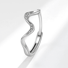 Water Wave Silver Ring in Fashion Design - Priceless Collect LLC
