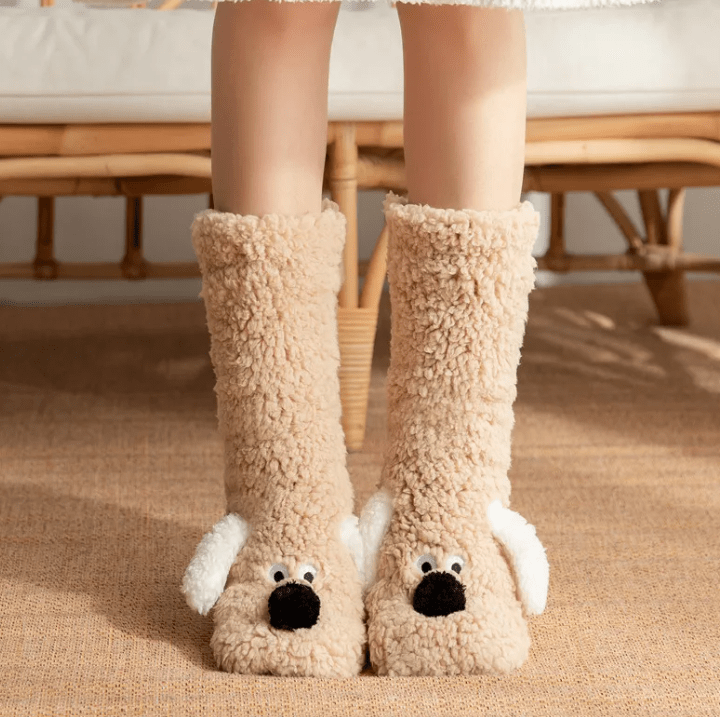 Women’s Plush Dog Socks - Priceless Collect LLC