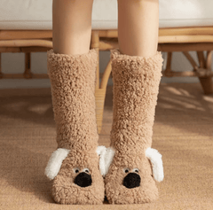 Women’s Plush Dog Socks - Priceless Collect LLC